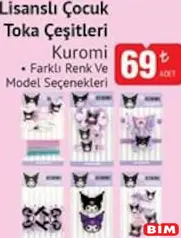 KUROMİ LİSANSLI ÇOCUK TOKA ÇEŞİTLERİ